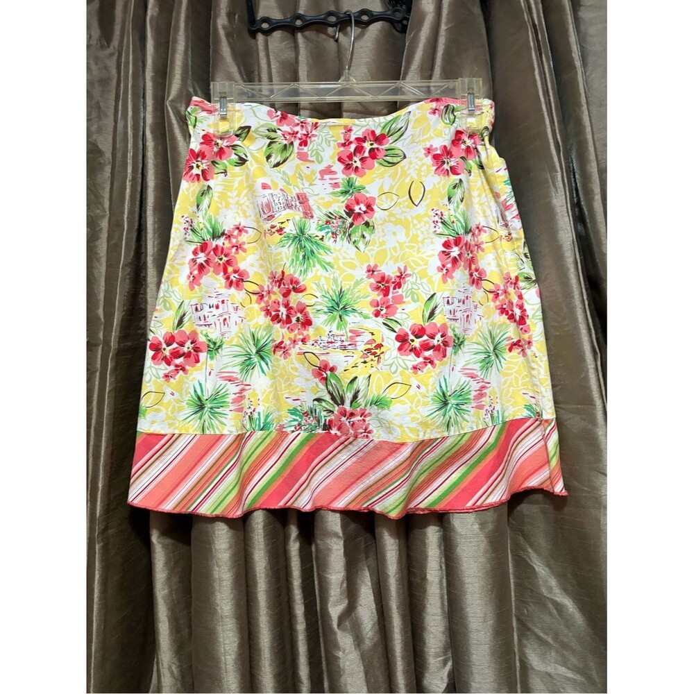 Heart Soul Yellow Floral Dress with Pink and Green Accents 17↔️21↕️ #1828